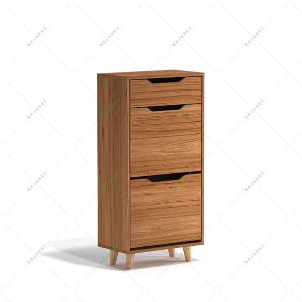 جاکفشی داشبوردی دو درب کشو دار پایه دار
