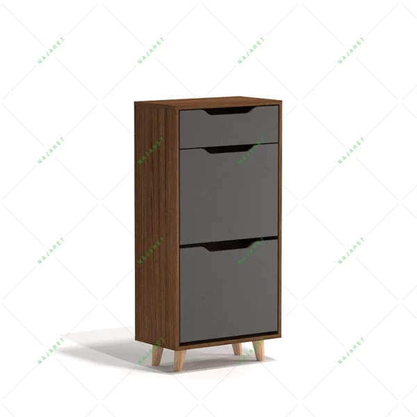 جاکفشی داشبوردی دو درب کشو دار پایه دار