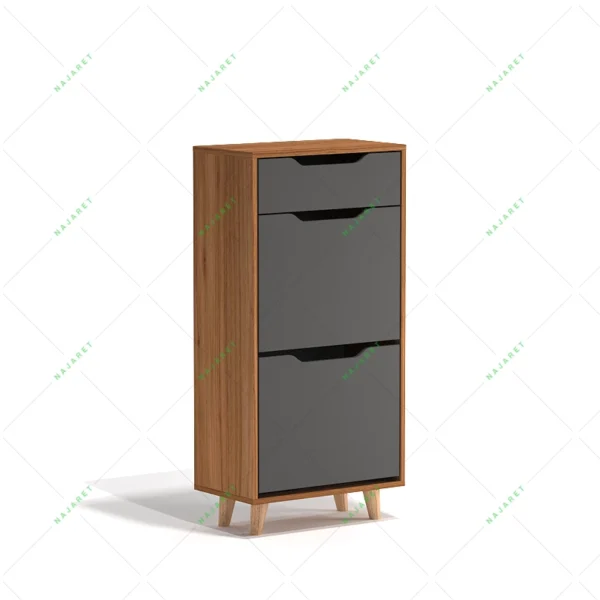 جاکفشی داشبوردی دو درب کشو دار پایه دار