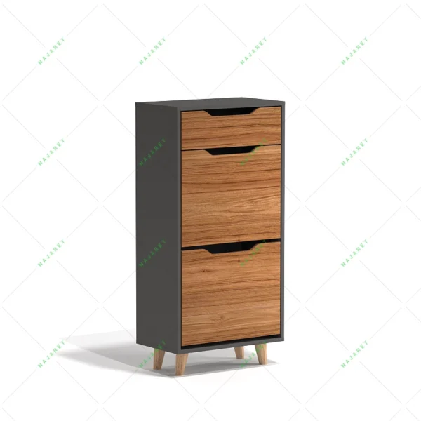 جاکفشی داشبوردی دو درب کشو دار پایه دار
