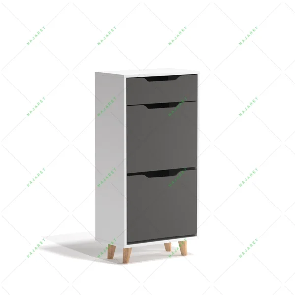 جاکفشی داشبوردی دو درب کشو دار پایه دار