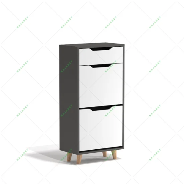 جاکفشی داشبوردی دو درب کشو دار پایه دار